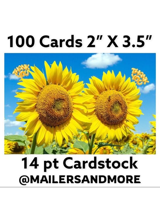 Mailers And More Other - 100 Cards Sunflower and Bees Thank You, PRICE IS FIRM